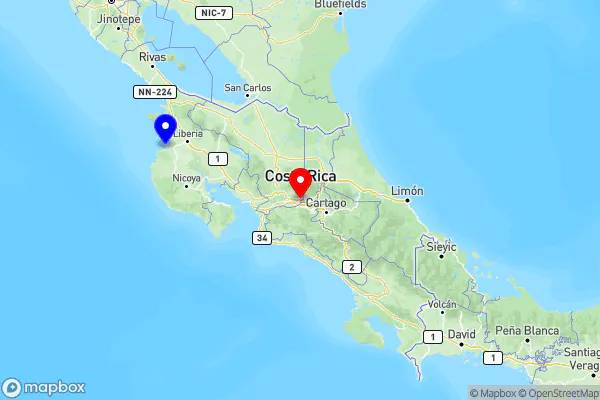 San Jose Airport (SJO) To Playa Hermosa Guanacaste