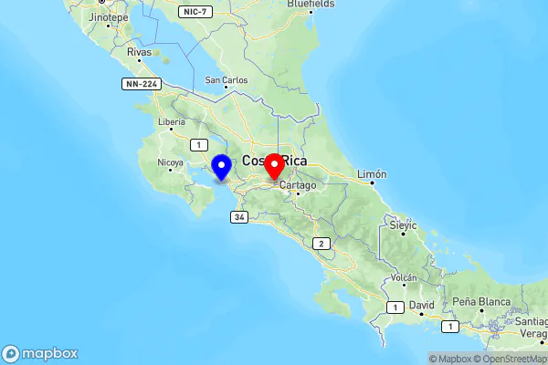 San Jose Airport (SJO) To Puntarenas